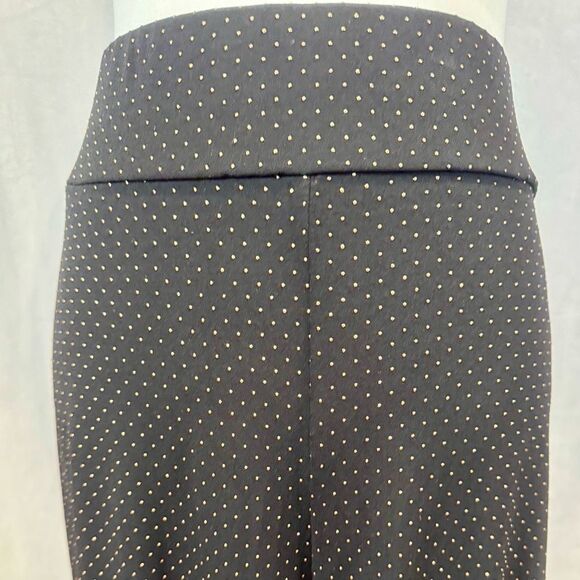 Nine West black and gold studded wide leg flowy palazzo pants size 3X NWT - Picture 3 of 9